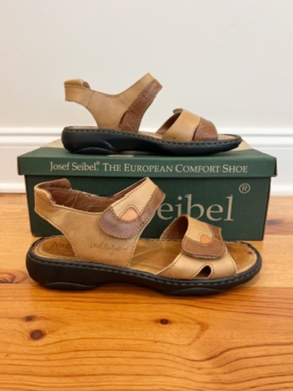 Josef Seibel Debra Sandal 39 US 8.5 Leather Dolomite Adjustable Straps Comfort